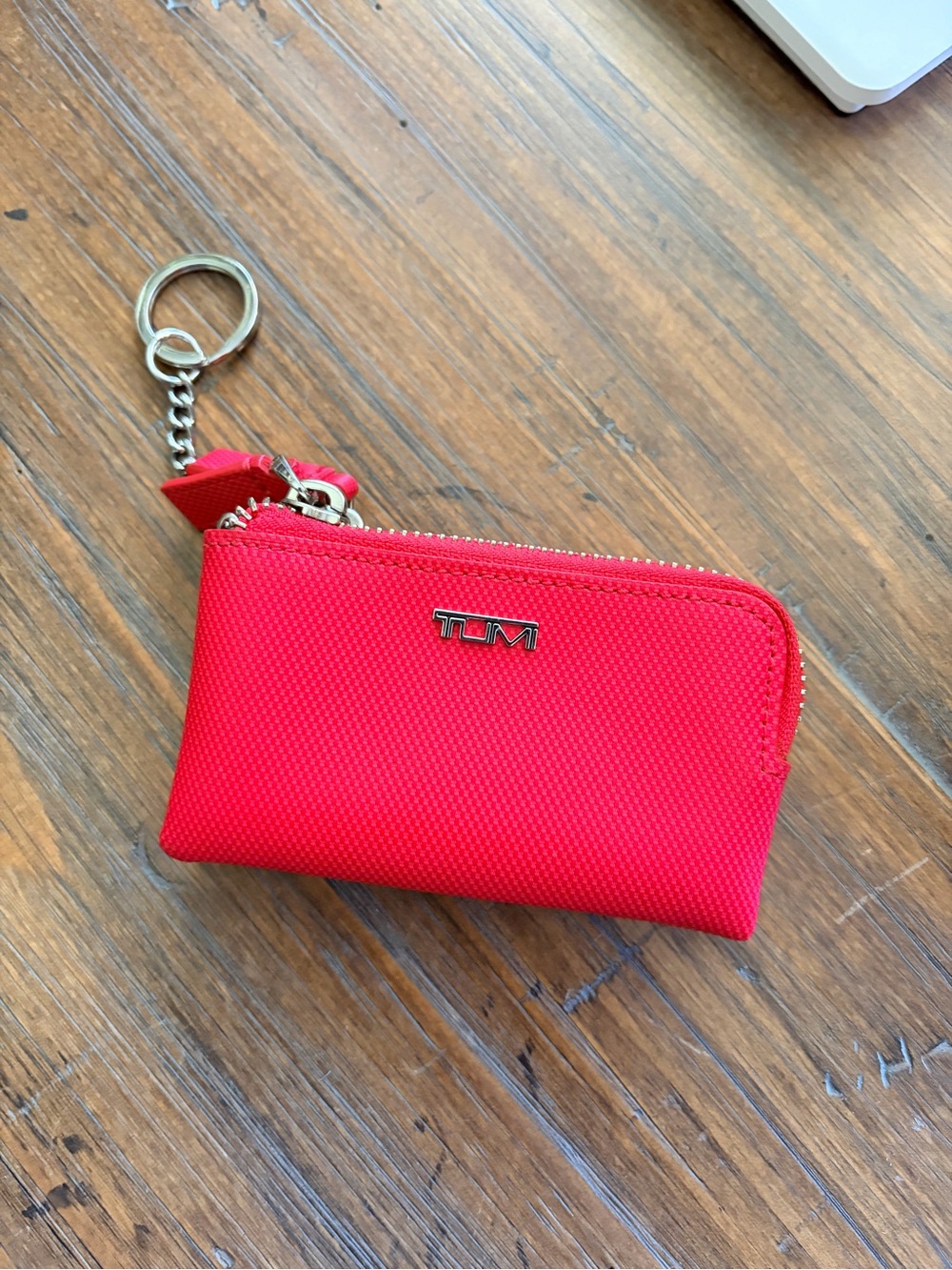 Tumi Zip Key Pouch with Silver Hardware